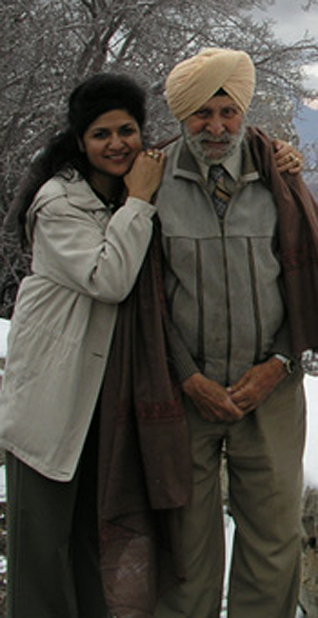                     With daughter Dolly